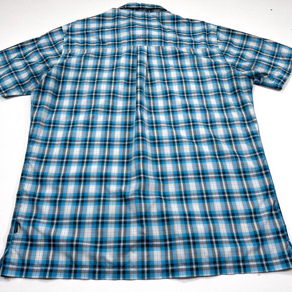 Kuhl L Men's Blue Check Pearl Snap Short Sleeve Outdoor Shirt - Picture 4 of 4